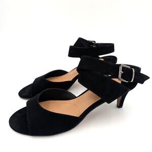 J. Renee Soncino Ankle Strap Sandal Open Toe Women's Black Size 12M EU43